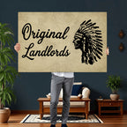 Original Landlords Wall Art Canvas Print, Native American Silhouette Artwork