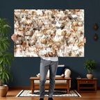 Farmhouse Bighorn Sheep Wall Art Canvas Print