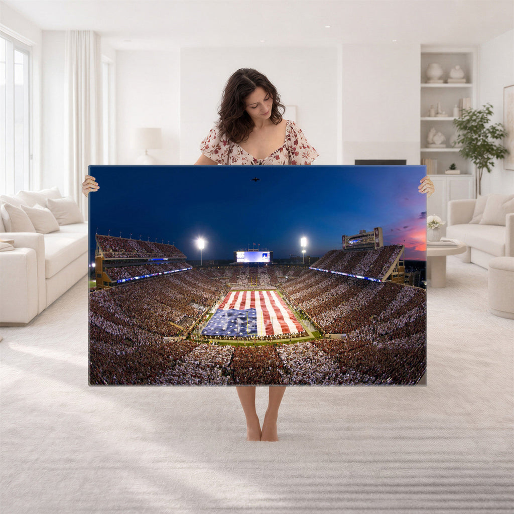 Oklahoma Sooners Memorial Stadium Wall Art Canvas Print