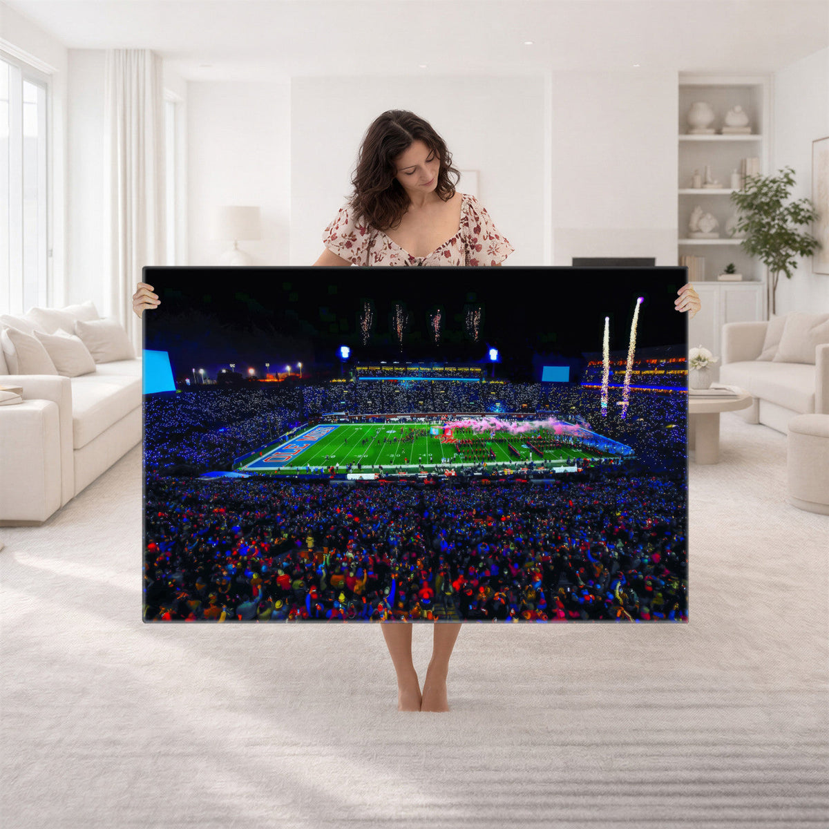 Ole Miss Rebels Vaught Hemingway Stadium Wall Art Canvas Print