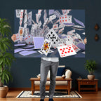Playing Cards Canvas Wall Art | Casino Game Room Decor