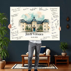 Wedding Venue Guest Book Canvas, Personalized Venue Drawing Sign