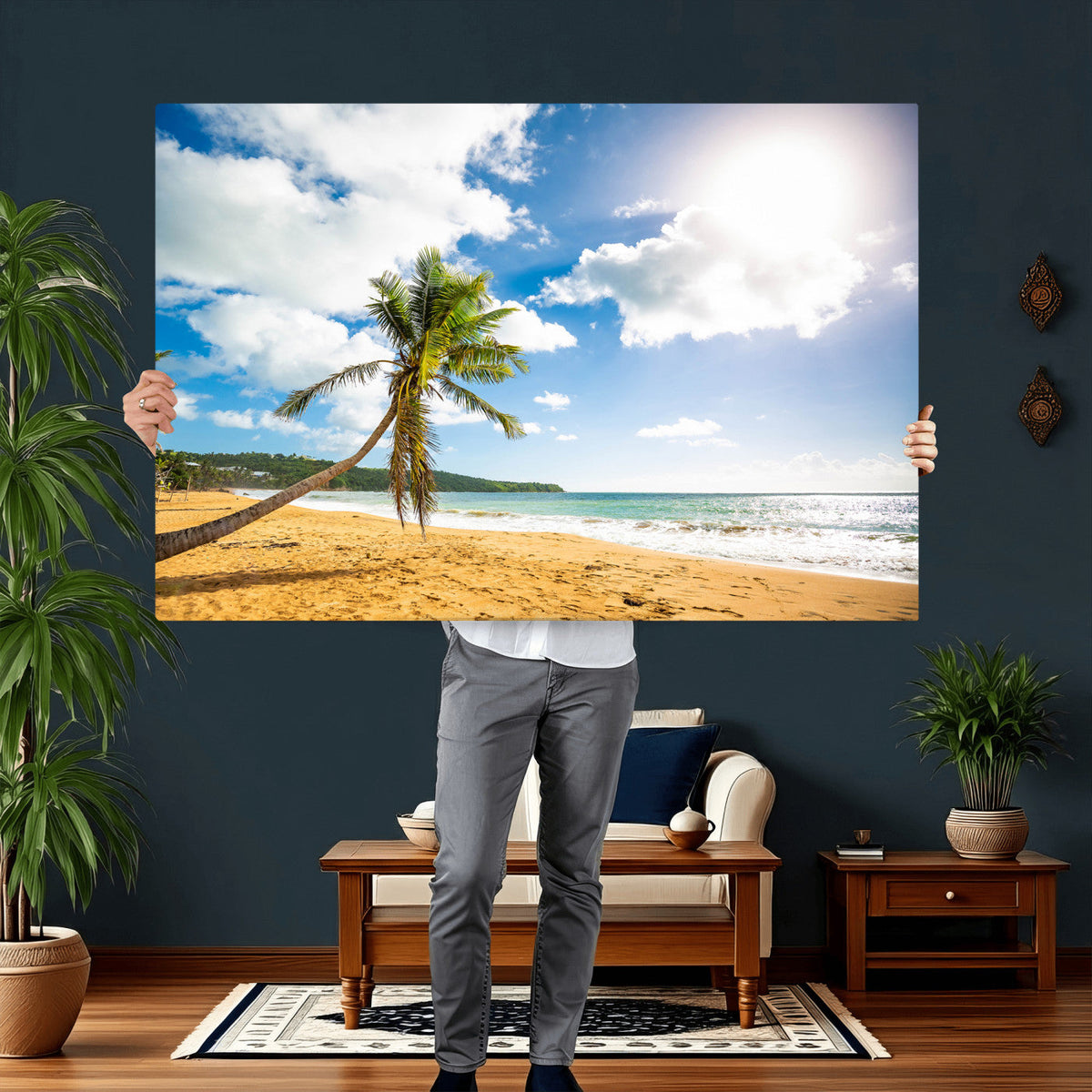 Puerto Rico Beach Paradise Wall Art | Tropical Coastal Print