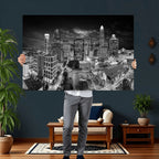 Charlotte Skyline Canvas Wall Art Print | North Carolina Cityscape