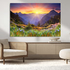 Mountain and Spring Wall Art Canvas Print