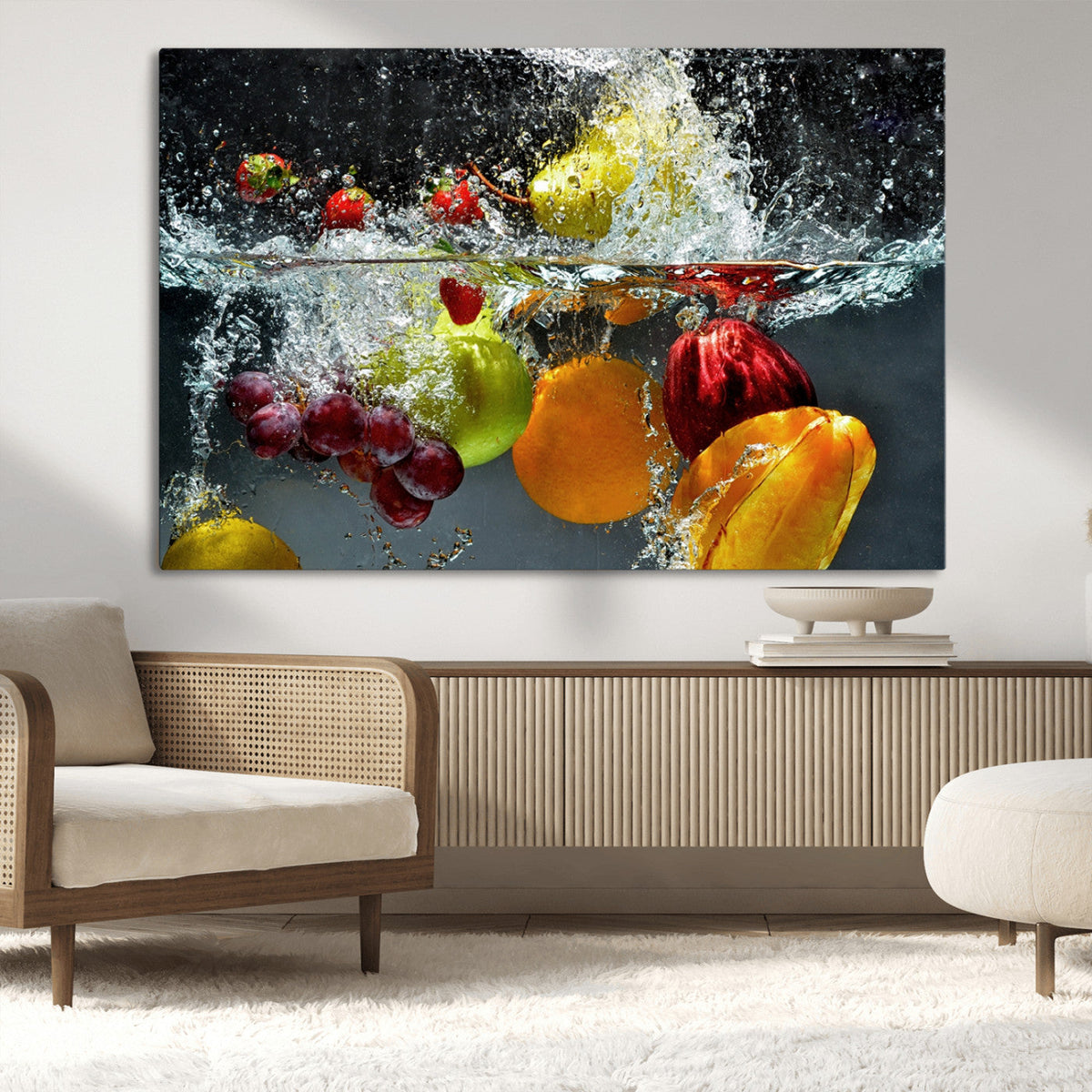Kitchen Vegetables World Wall Art Canvas Print