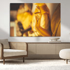 Gold Buddha Statue Hands Wall Art Canvas Print