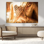Buddha Statue Hands Wall Art Canvas Print