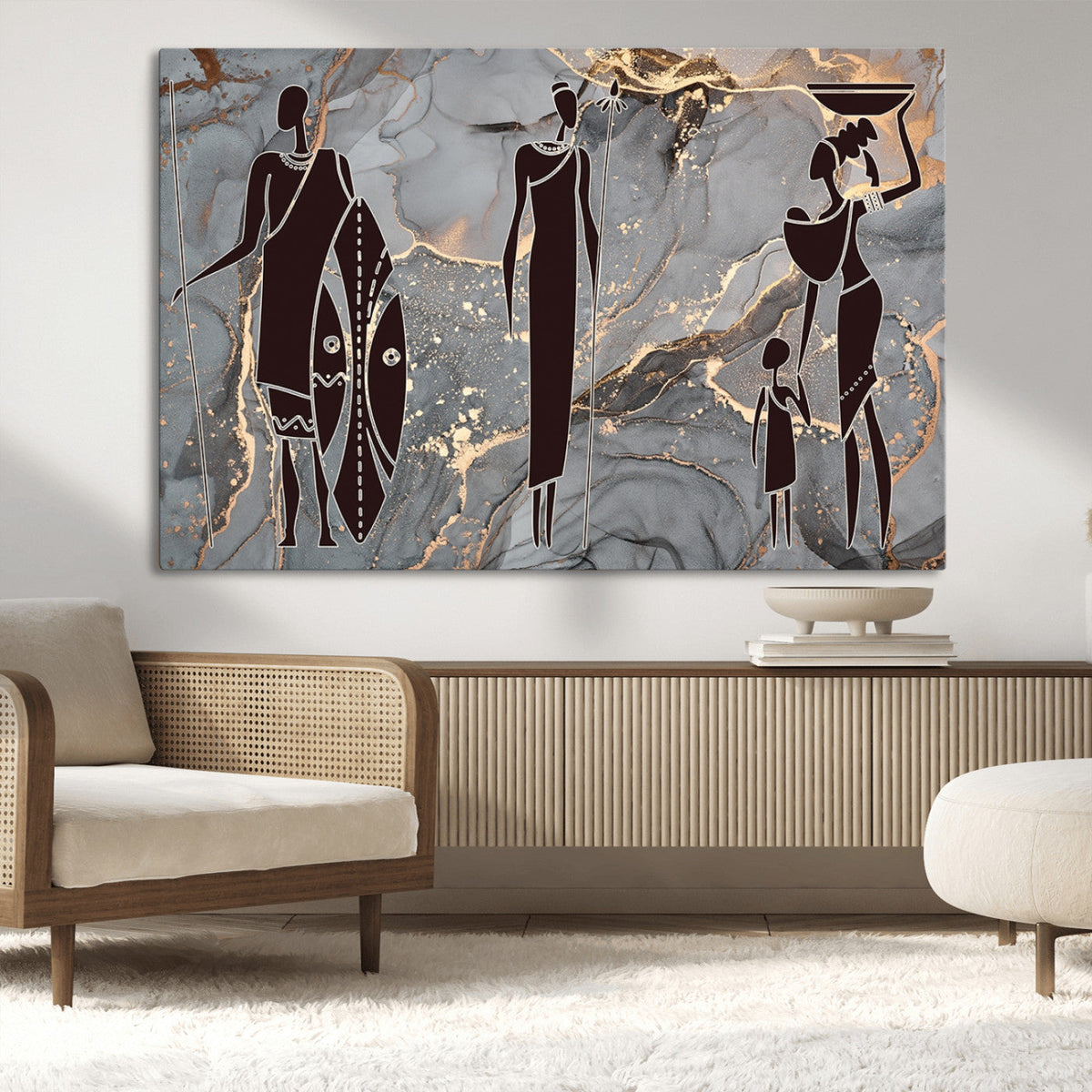 African American Wall Art | Elegant African Women Canvas Print
