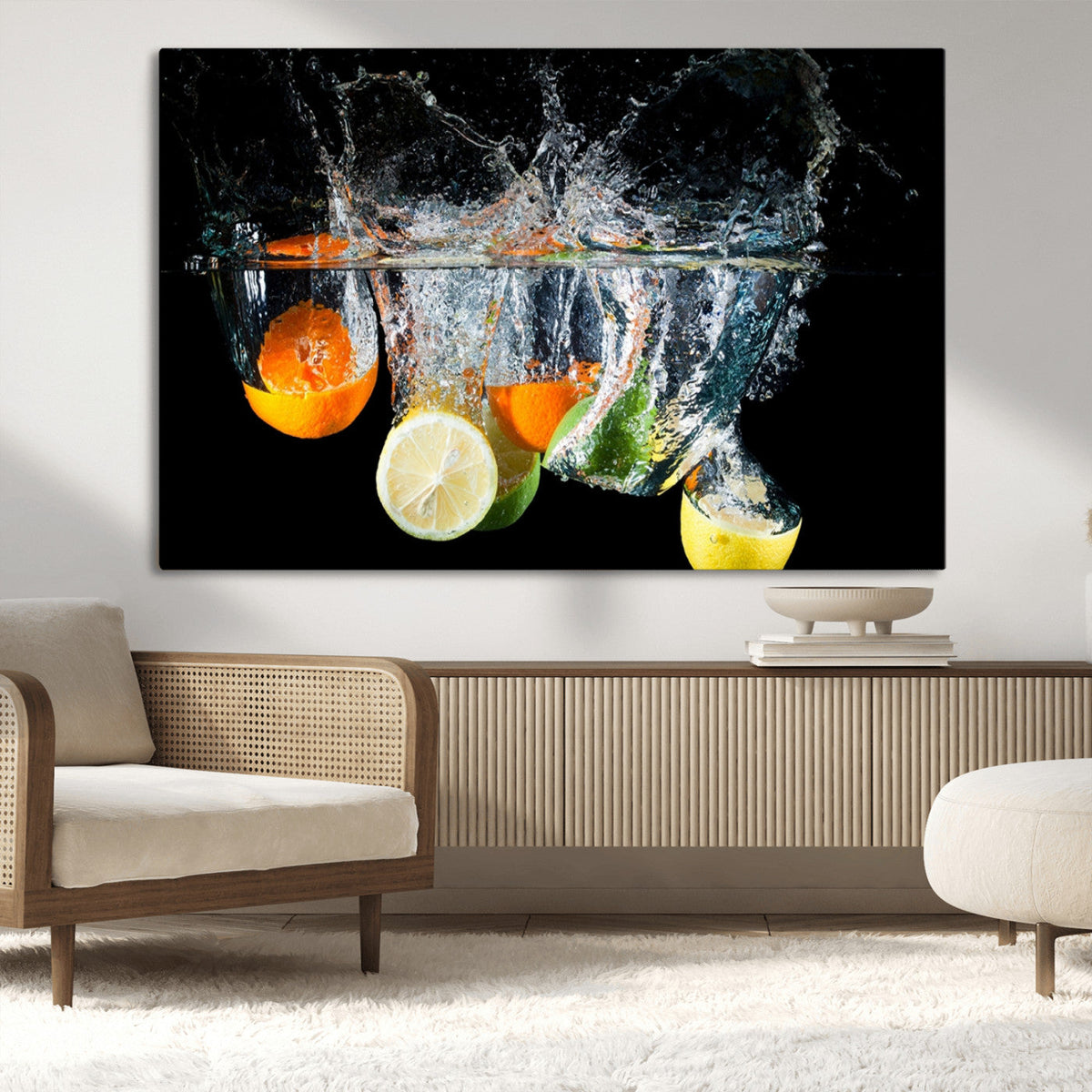 Kitchen Wall Art, Kitchen Fruits Art Canvas Print