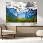 Yosemite Park Half Dome 3 Panel Canvas Print | Large Giclée Landscape Wall Art