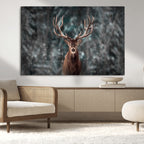 Wall Art Deer Art Animal Canvas, Framed Wall Art Deer Canvas