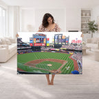 New York Mets Baseball Team Print, Citi Field Baseball Stadium Wall Art