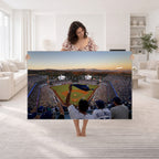 Dodger Stadium Sunset Game Triple Canvas Wall Art, Los Angeles Dodgers MLB Match