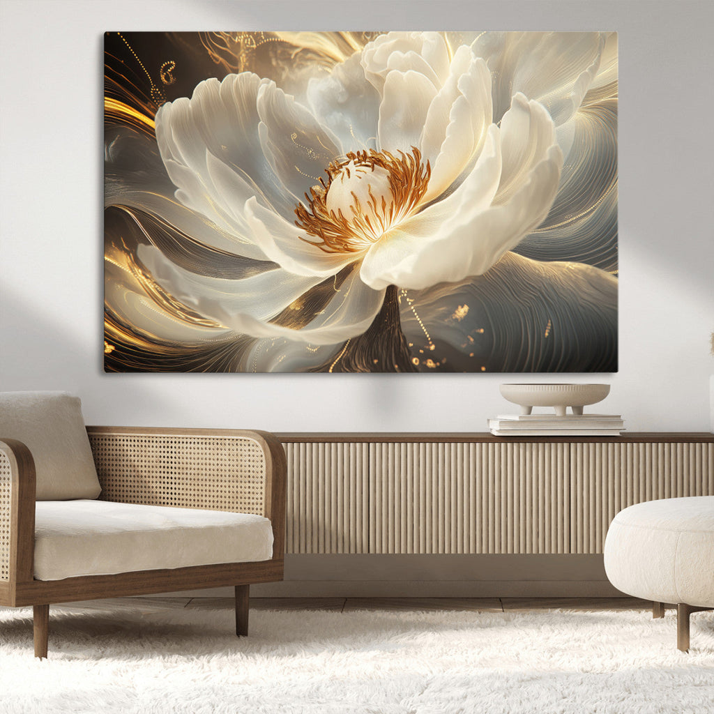 Abstract Floral Wall Art Canvas Print