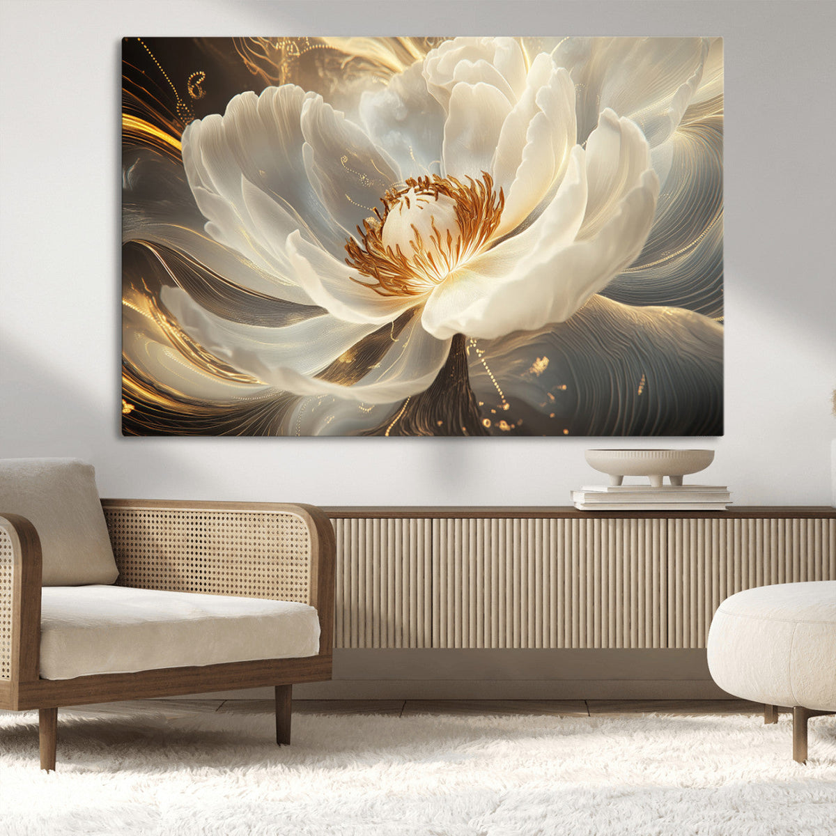 Abstract Floral Wall Art Canvas Print