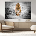 Jaguar Wall Art Canvas Print, Majestic Big Cat in Focused Pursuit