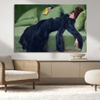 Decadent Girl by Ramon Casas Wall Art Canvas Print, Framed