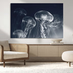 Jellyfish Wall Art Canvas Print, Modern Abstract Jellyfish