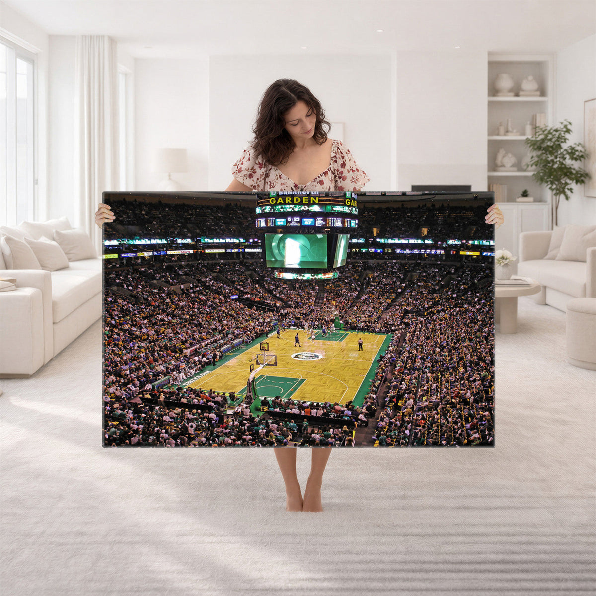Celtics Game Versus The Timberwolves, Basketball Arena Wall Art