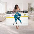 San Jose Sharks Ice Hockey Player Wall Art Canvas Print
