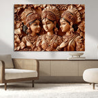 Indian Woman Statue Wall Art Canvas Print