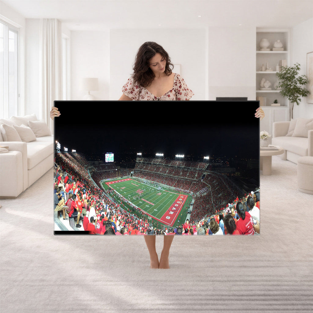 Houston Cougars Football Team Print, Houston TDECU Stadium