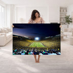 University of Michigan Wolverines Football Team Print, Ann Arbor, Extra Large Game Room Wall Decor