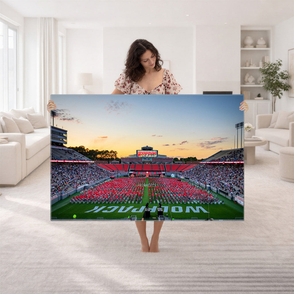 NC State Wolfpack Football Team Print Wall Art, Raleigh