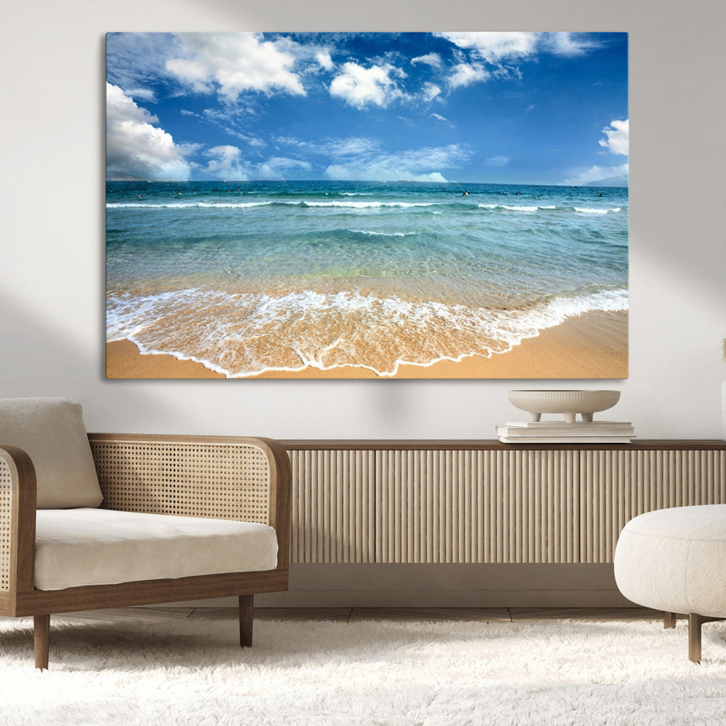 Sea View From the Beach Canvas Print
