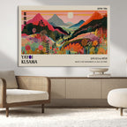 Yayoi 1986 Wall Art Print, Vibrant Wabi Sabi Japanese Abstract Design
