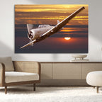 Old War Plane Wall Art Canvas Print