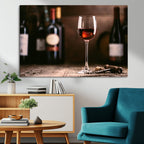 Red Wine and Bottle Canvas Print