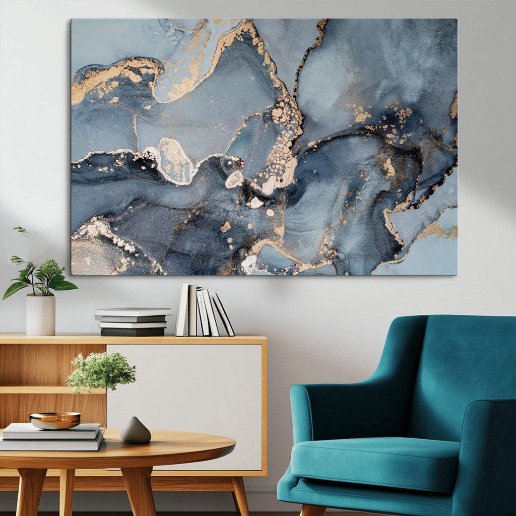 Multipanel Marble Fluid Effect Wall Art Abstract Canvas Wall Art Print