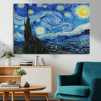 Vincent Van Gogh The Starry Night Abstract Wall Art Canvas Print