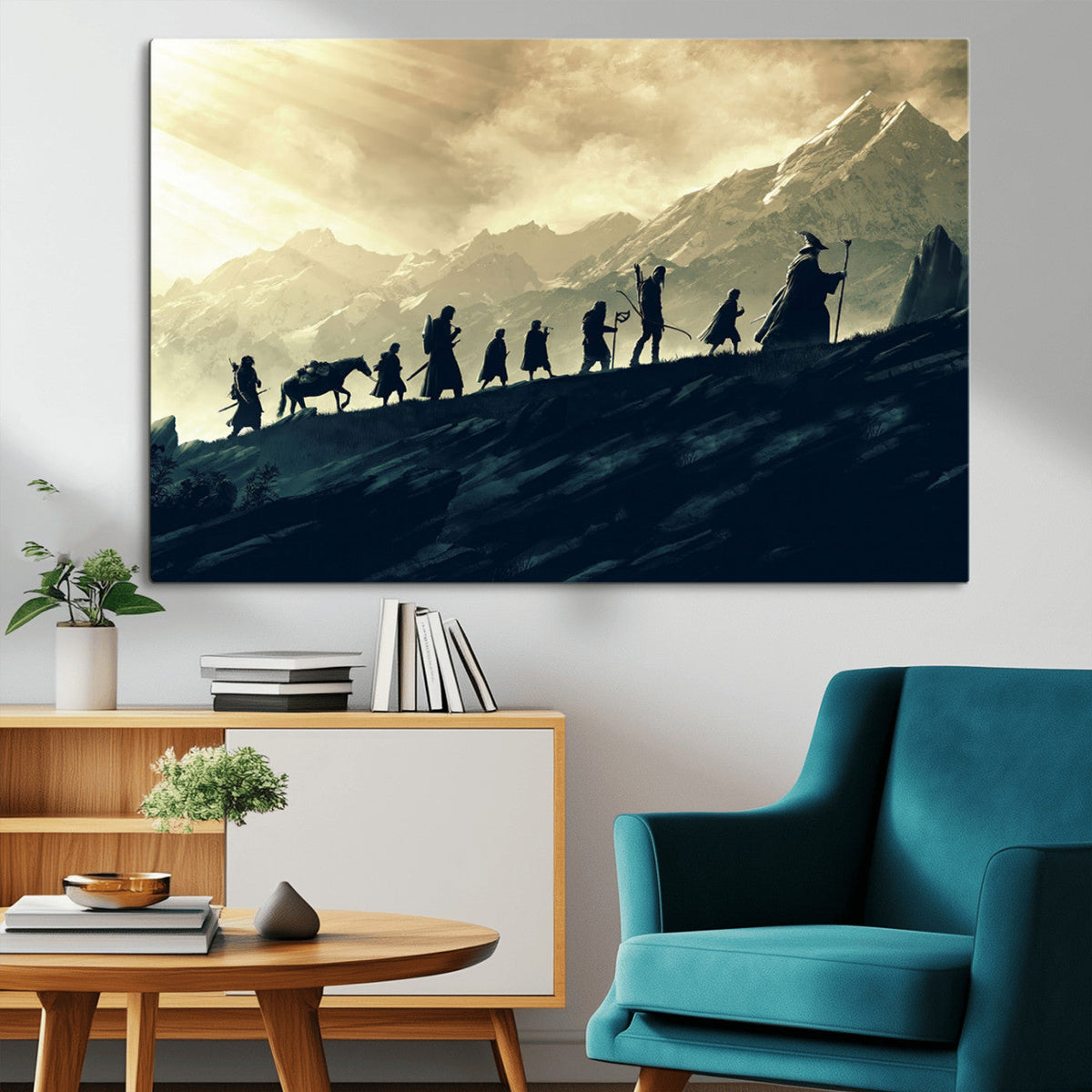 Fellowship Journey Wall Art | Fantasy Adventure Canvas Print