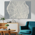 Abstract Tree Ring Wall Art Canvas Print, Framed and Ready to Hang