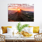Mountain Sunrise Wall Art Canvas Print | Alpine Ridge Morning Light
