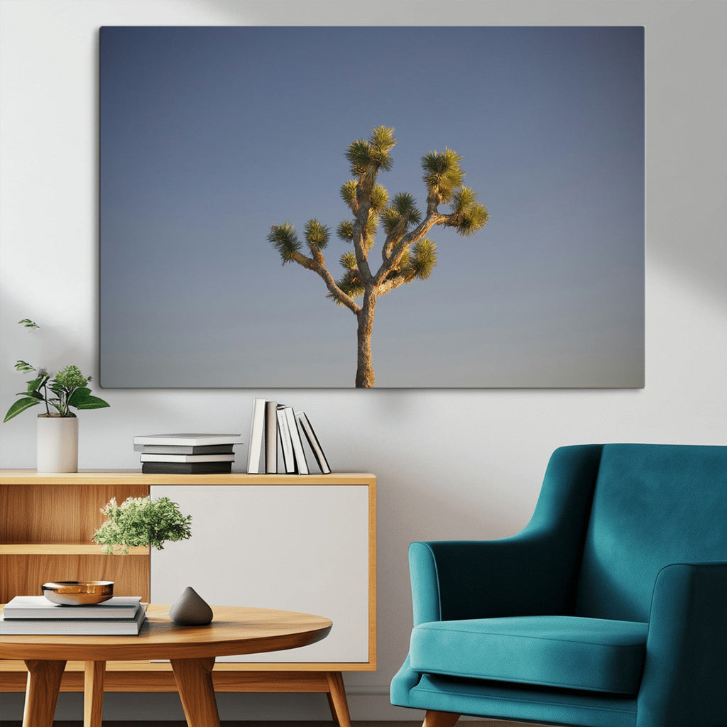 Joshua Tree Wall Art Canvas Print, Framed Southwestern Desert Landscape