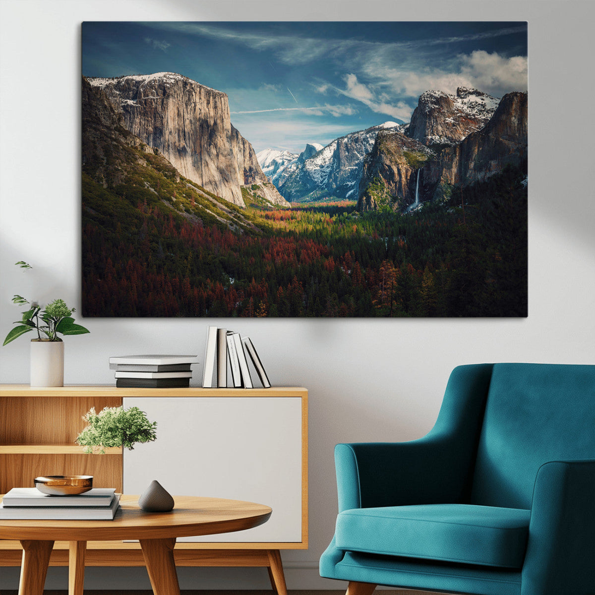 Yosemite National Park Wall Art Canvas Print, Framed El Capitan Mountain Landscape