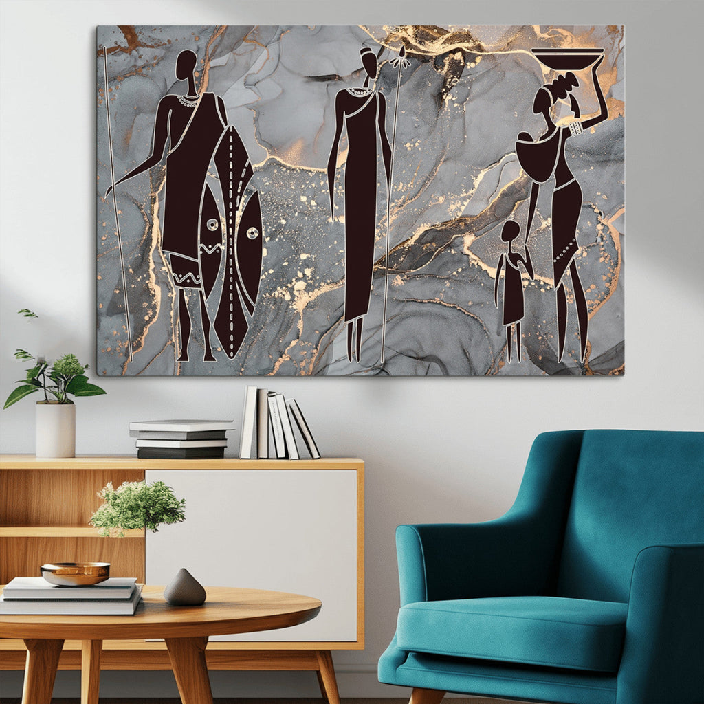 African American Wall Art | Elegant African Women Canvas Print