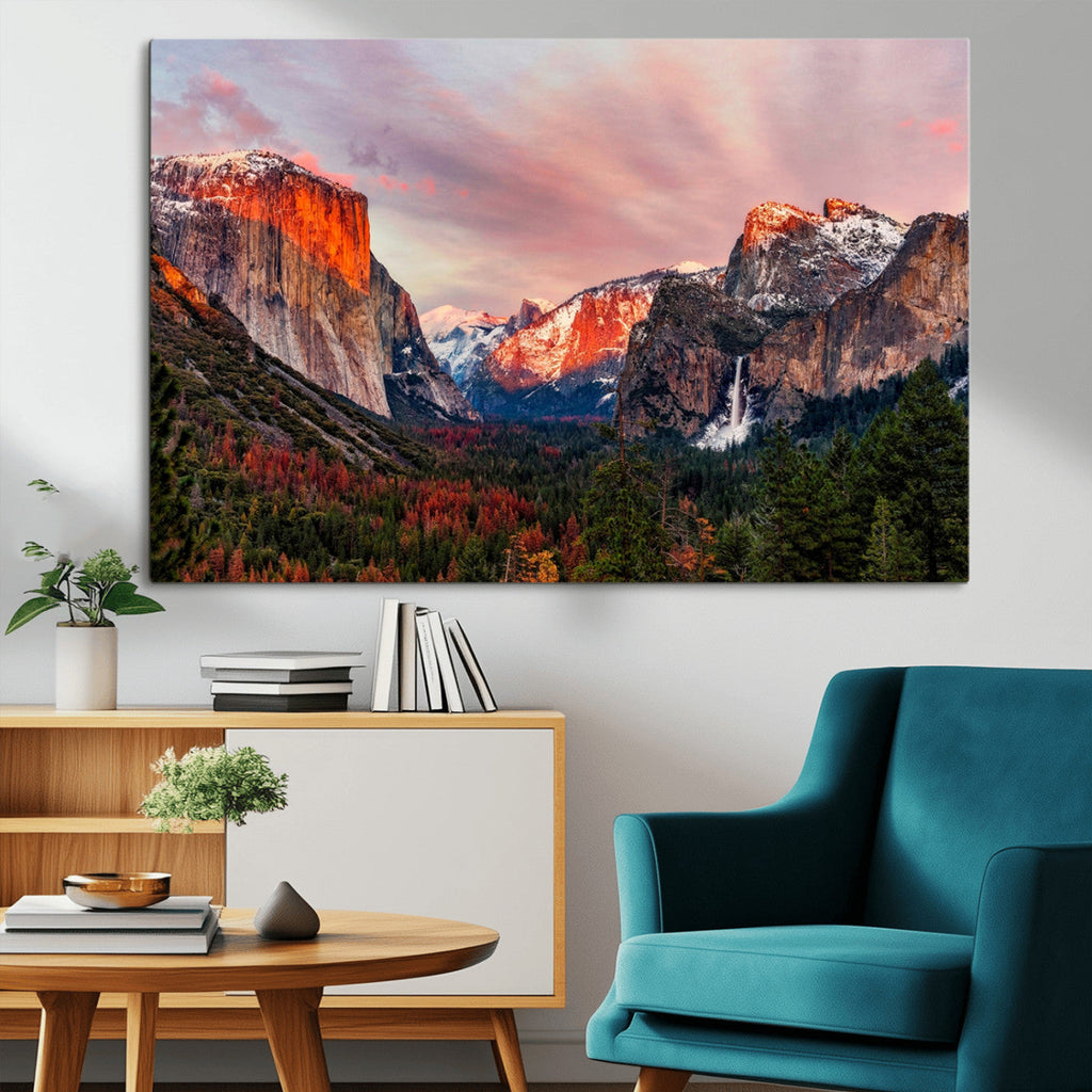 Yosemite Half Dome Wall Art Canvas Print El Capitan