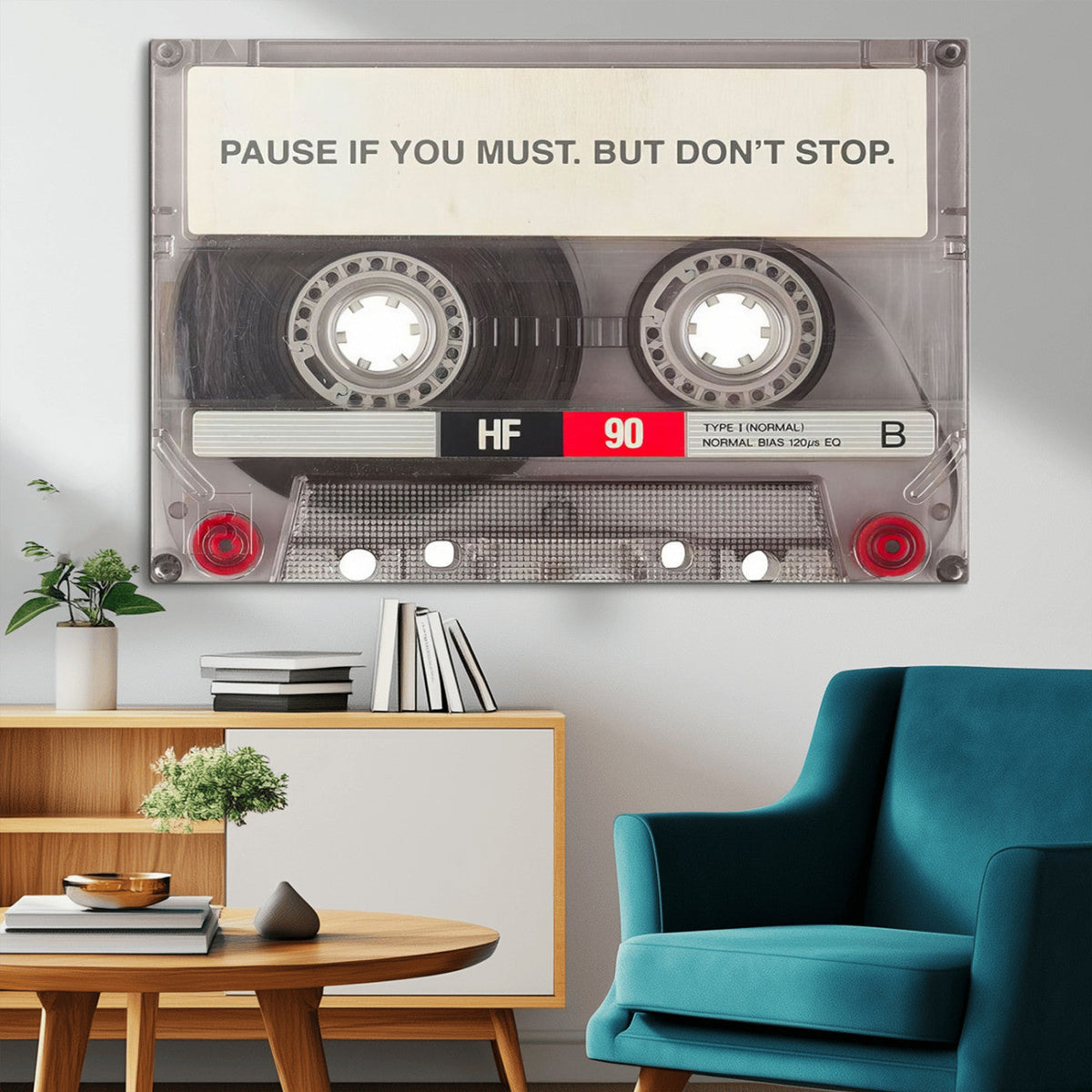 Music Cassette Iconic Wall Art Canvas Print