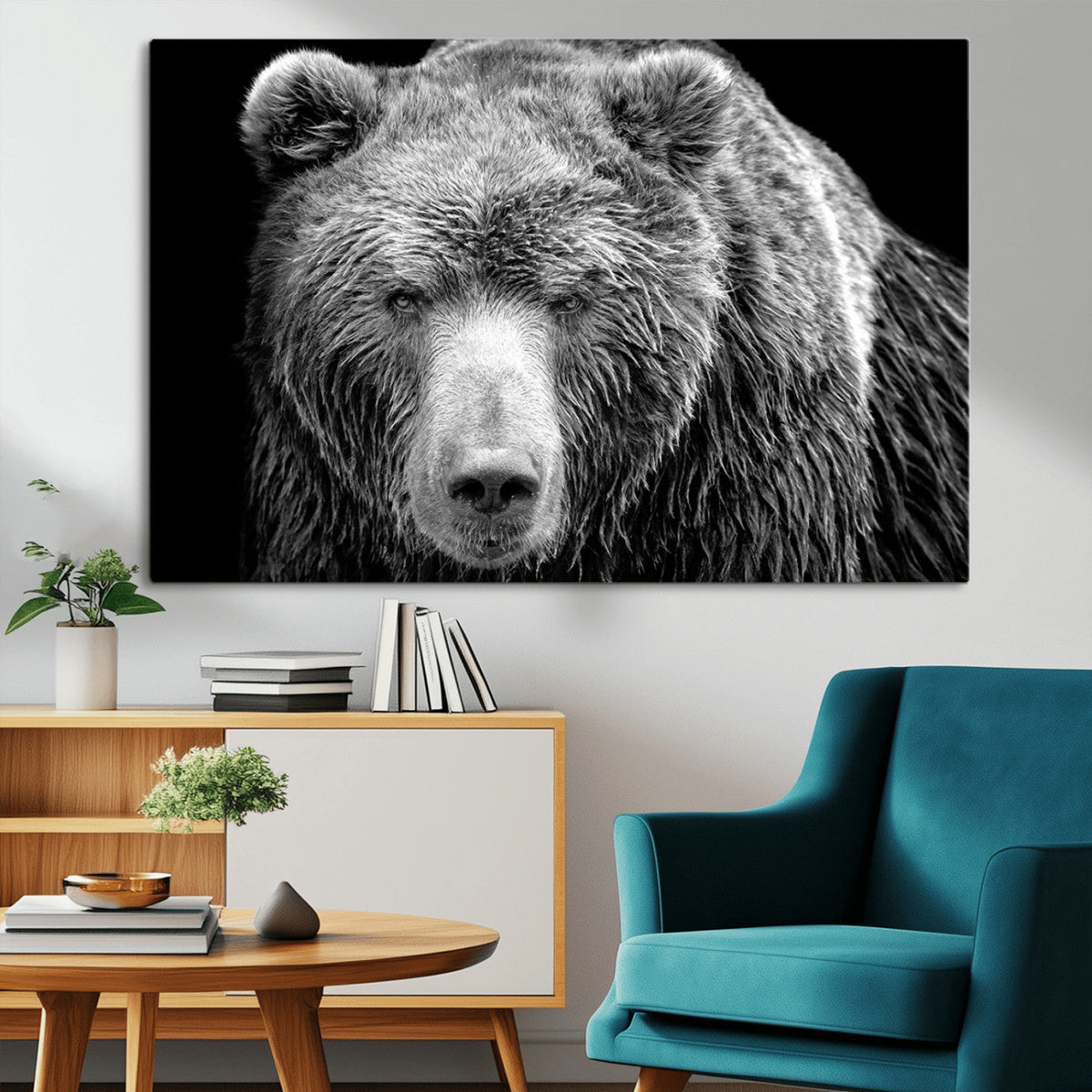399 Grizzly Bear Canvas Print, Ready to Hang Wall Art