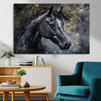 Large Abstract Horse Wall Art Canvas Print, Farmhouse Wall Art