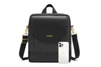 Corbin | Black Washed Canvas + Black Leather