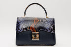 The Venezia Navy Blue Leather Handbag
