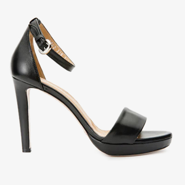 The Aksu Black Leather Ankle Strap Women Sandal Final Sale!