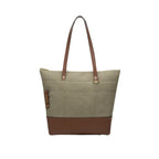 Harriet Tote Bag | Fatigue Washed Canvas + Brown Leather