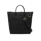 Otto Tote | Black Washed Canvas + Black Leather